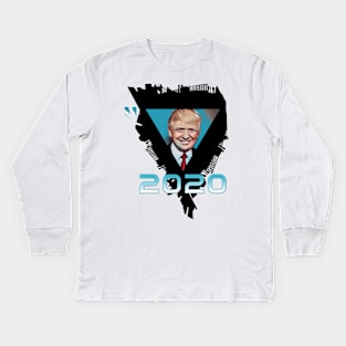 Trump 2020 artistic shirts and designs. Kids Long Sleeve T-Shirt